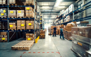 Warehouse,Interior,With,Shelves,,Pallets,And,Boxes